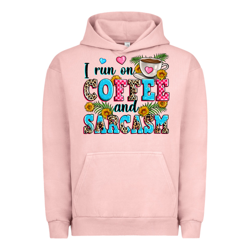 I Run On Coffee And Sarcasm Urban Hoodie by Zillion Design Studio | Teevron