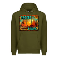 Army Green desert vibes background Premium Hoodie - RanaPortraitStore