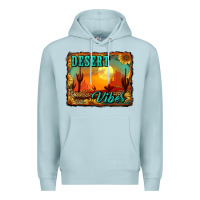 Blue Mist desert vibes background Premium Hoodie - RanaPortraitStore