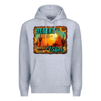 Heather Grey desert vibes background Premium Hoodie - RanaPortraitStore