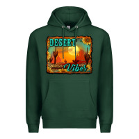 Sports Green desert vibes background Premium Hoodie - RanaPortraitStore