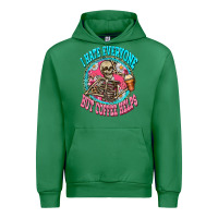 Emerald i hate everyone but coffee helps Urban Hoodie - Zillion Design Studio