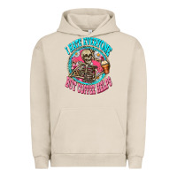 Pigment French Oak i hate everyone but coffee helps Urban Hoodie - Zillion Design Studio