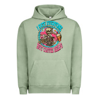 Pigment Oil Green i hate everyone but coffee helps Urban Hoodie - Zillion Design Studio