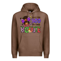 Chestnut I Put The Boo In The Boujie Messy Bun Premium Hoodie - texasbilliewilder