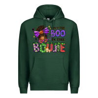 Sports Green I Put The Boo In The Boujie Messy Bun Premium Hoodie - texasbilliewilder