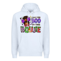 White I Put The Boo In The Boujie Messy Bun Premium Hoodie - texasbilliewilder
