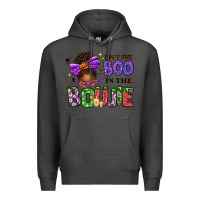 Charcoal Heather I Put The Boo In The Boujie Messy Bun Premium Hoodie - texasbilliewilder