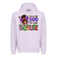 Lilac I Put The Boo In The Boujie Messy Bun Premium Hoodie - texasbilliewilder