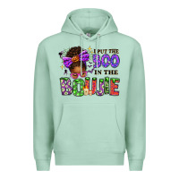 Seafoam I Put The Boo In The Boujie Messy Bun Premium Hoodie - texasbilliewilder