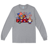 Heather Grey american gnomies truck Long Sleeve Tee - BarkalooDesign