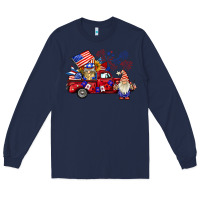 Navy american gnomies truck Long Sleeve Tee - BarkalooDesign