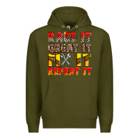 Army Green race it great it fix it repeat it Premium Hoodie - Zillion Design Studio