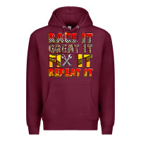 Burgundy race it great it fix it repeat it Premium Hoodie - Zillion Design Studio