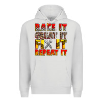 Dove Grey race it great it fix it repeat it Premium Hoodie - Zillion Design Studio