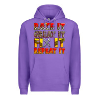 Purple race it great it fix it repeat it Premium Hoodie - Zillion Design Studio