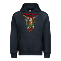 Navy merry christmas longhorn cow Urban Hoodie - RanaPortraitStore
