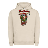 Pigment French Oak merry christmas longhorn cow Urban Hoodie - RanaPortraitStore