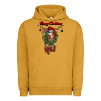 Pigment Peanut Butter merry christmas longhorn cow Urban Hoodie - RanaPortraitStore