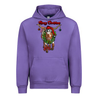 Tulip merry christmas longhorn cow Urban Hoodie - RanaPortraitStore