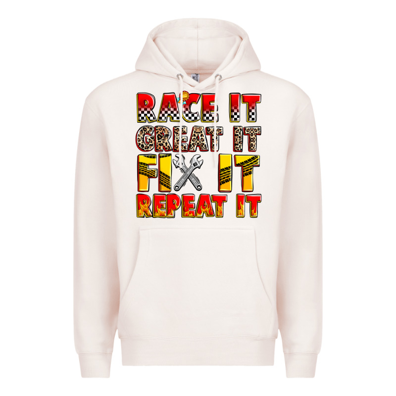 Race It Great It Fix It Repeat It Premium Hoodie by Zillion Design Studio | Teevron