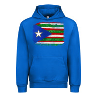 Cobalt Mexico and Puerto Rico Flag Urban Hoodie - texasbilliewilder