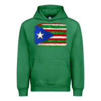 Emerald Mexico and Puerto Rico Flag Urban Hoodie - texasbilliewilder