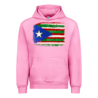 Fuchsia Pink Mexico and Puerto Rico Flag Urban Hoodie - texasbilliewilder