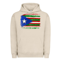 Pigment French Oak Mexico and Puerto Rico Flag Urban Hoodie - texasbilliewilder