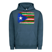 Pigment Midnight Navy Mexico and Puerto Rico Flag Urban Hoodie - texasbilliewilder