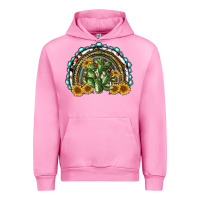Fuchsia Pink western rainbow with cactus Urban Hoodie - RanaPortraitStore