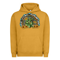 Pigment Peanut Butter western rainbow with cactus Urban Hoodie - RanaPortraitStore