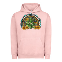 Pigment Salmon western rainbow with cactus Urban Hoodie - RanaPortraitStore