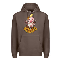 Coffee cow with pig and chick Premium Hoodie - RanaPortraitStore