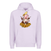 Lilac cow with pig and chick Premium Hoodie - RanaPortraitStore