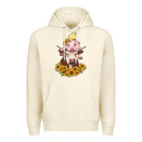 Sandshell cow with pig and chick Premium Hoodie - RanaPortraitStore