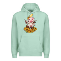 Seafoam cow with pig and chick Premium Hoodie - RanaPortraitStore