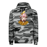 Slate Camo cow with pig and chick Premium Hoodie - RanaPortraitStore