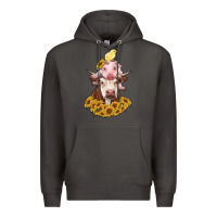 Smoke cow with pig and chick Premium Hoodie - RanaPortraitStore