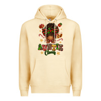 Pina Colada Auntie Claus Afro Messy Bun Premium Hoodie - texasbilliewilder