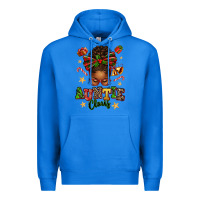 True Royal Auntie Claus Afro Messy Bun Premium Hoodie - texasbilliewilder