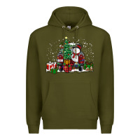 Army Green christmas truck Premium Hoodie - RanaPortraitStore