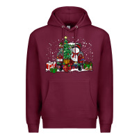 Burgundy christmas truck Premium Hoodie - RanaPortraitStore