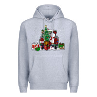 Heather Grey christmas truck Premium Hoodie - RanaPortraitStore