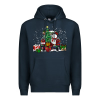 Navy christmas truck Premium Hoodie - RanaPortraitStore