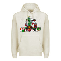 Oatmeal Heather christmas truck Premium Hoodie - RanaPortraitStore
