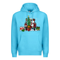 Ocean Blue christmas truck Premium Hoodie - RanaPortraitStore