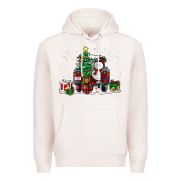 Pale Pink christmas truck Premium Hoodie - RanaPortraitStore