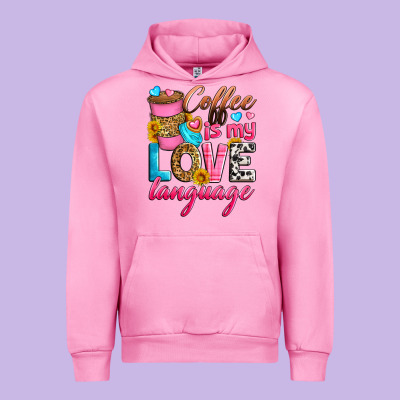Coffee Is My Love Language Urban Hoodie Designed By Zillion Design Studio