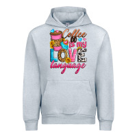 Heather Grey coffee is my love language Urban Hoodie - Zillion Design Studio